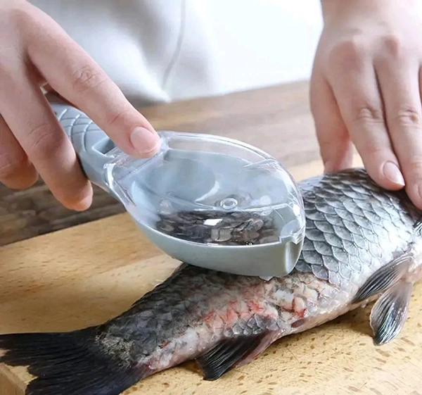 Khushi Fab's Fish Scale Scraper,FishScaler Sawtooth Scale Descaler ScraperCleaner Fish Scales Brush ShaverRemover Scale Knife Peeler Skin PeelerFish Tools Kitchen Gadget