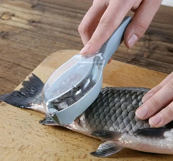 Khushi Fab's Fish Scale Scraper,FishScaler Sawtooth Scale Descaler ScraperCleaner Fish Scales Brush ShaverRemover Scale Knife Peeler Skin PeelerFish Tools Kitchen Gadget