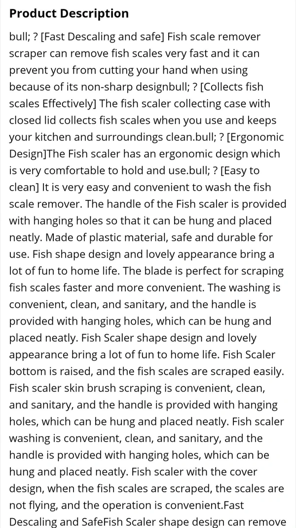 Khushi Fab's Fish Scale Scraper,FishScaler Sawtooth Scale Descaler ScraperCleaner Fish Scales Brush ShaverRemover Scale Knife Peeler Skin PeelerFish Tools Kitchen Gadget