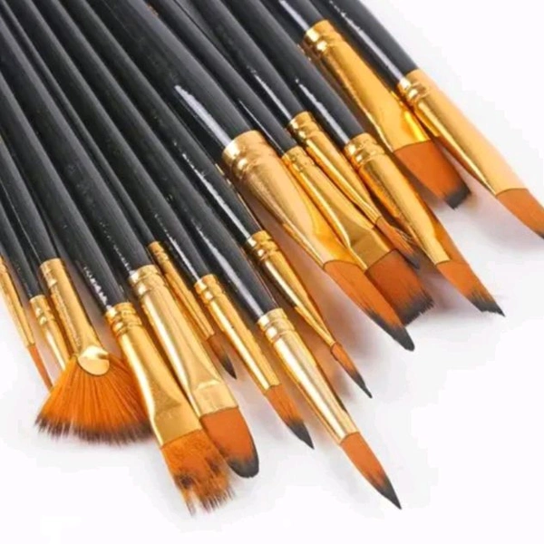 artist brushes 12  use for painting , water painting,  acrylic painting etc... - 0 to 12