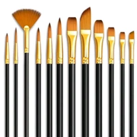 artist brushes 12  use for painting , water painting,  acrylic painting etc... - 0 to 12