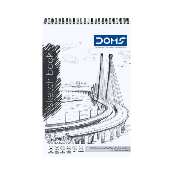 DOMS A5 Sketch Book | 36 Sheets | 150 gsm.