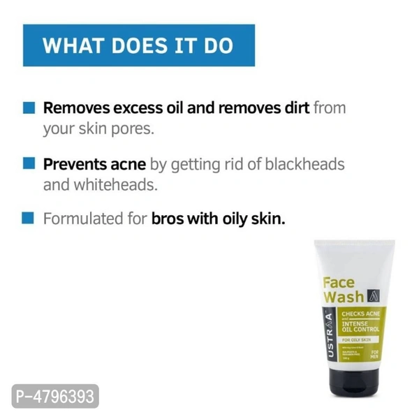Ustrra Face Wash Oily  Skin (100g) Set Of 2