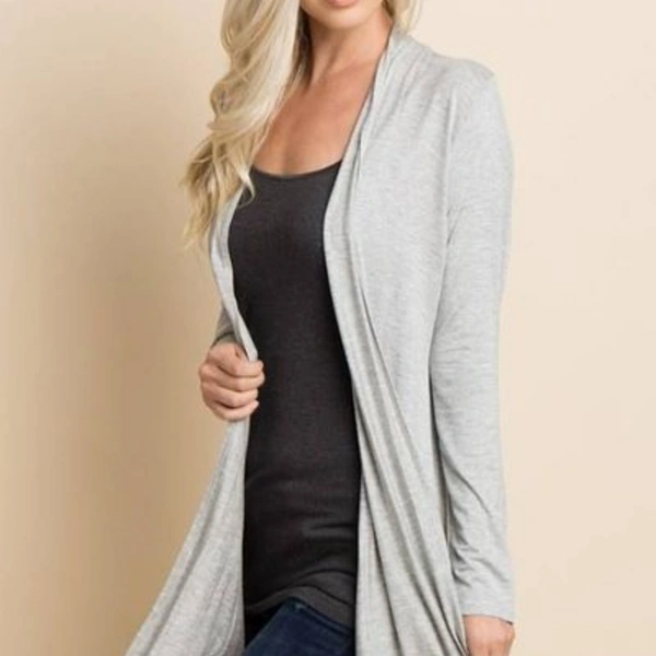 COTTON LONG SHRUGS - Grey