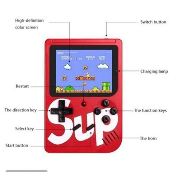 Sup Game Box 400 Games In 1 Remote Box & Rechargeable Lithium-ION Battery 8 GB with 400 Famous Games