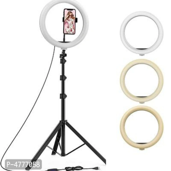 Big LED Ring Light For Camera, Phone Tiktok Youtube Video Shooting & Makeup, 10 Inch Ring Light With 7 Feet Long Foldable & Lightweight Tripod Stand