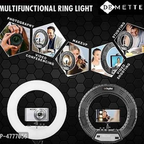 DeMetter 8 Inch Dimmable LED Selfie Ring Light