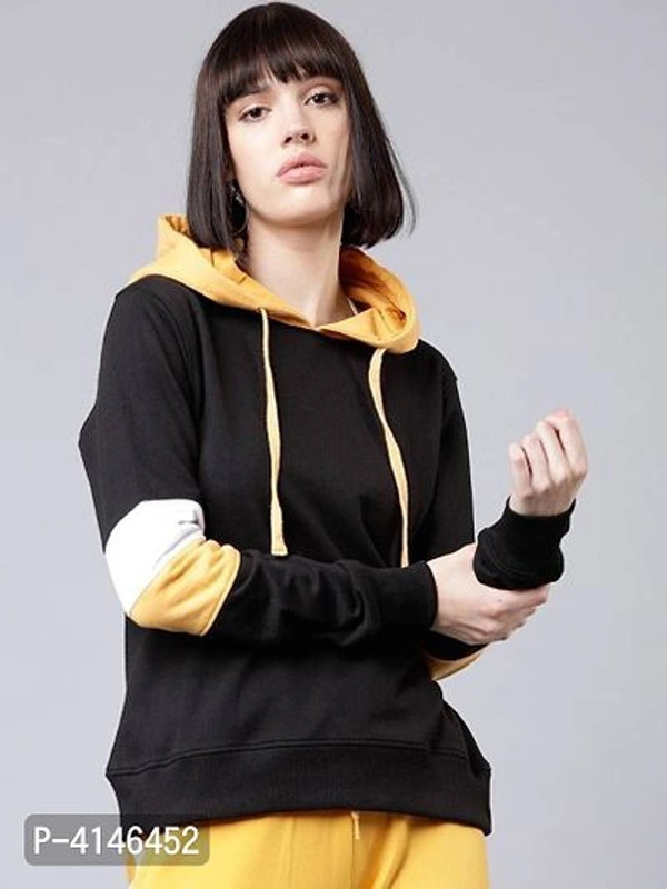 Fleece Printed Pullovers For Women - Yellow