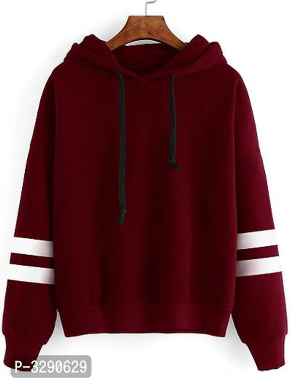 Fleece Printed Pullovers For Women - brown