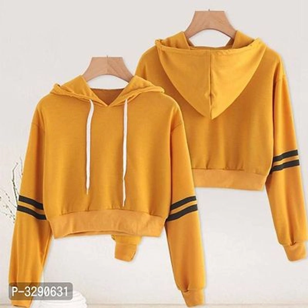 Fleece Printed Pullovers For Women - yellow