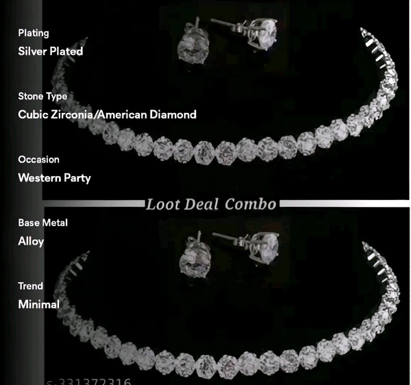 Stylish Woman Hasli Choker Combo Set - Free Size