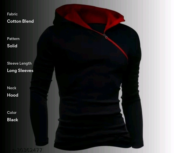 EYEBOGLER Men's Hood Tshirts - Black, XL