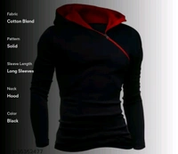 EYEBOGLER Men's Hood Tshirts - Black, XXL