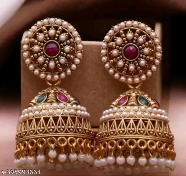 Antique Designer Oxidized  Rajwadi Jhumka Earrings  for beautiful girls & women - Free Size