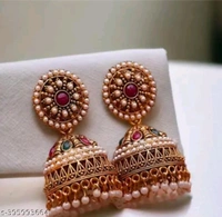 Antique Designer Oxidized  Rajwadi Jhumka Earrings  for beautiful girls & women - Free Size