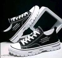 Trendy Men Colourblocked Lace Up Sneakers Shoes  - Black, IND-10