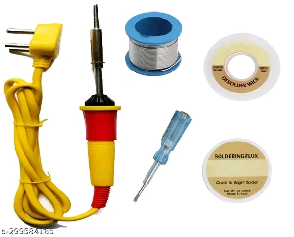 Soldering Iron Kit, 25W Welding Tool with High Temperature Kit With Flux, Tester,  Wire , WickName: Soldering Iron Kit, 25W Welding Tool with High Temperature Kit