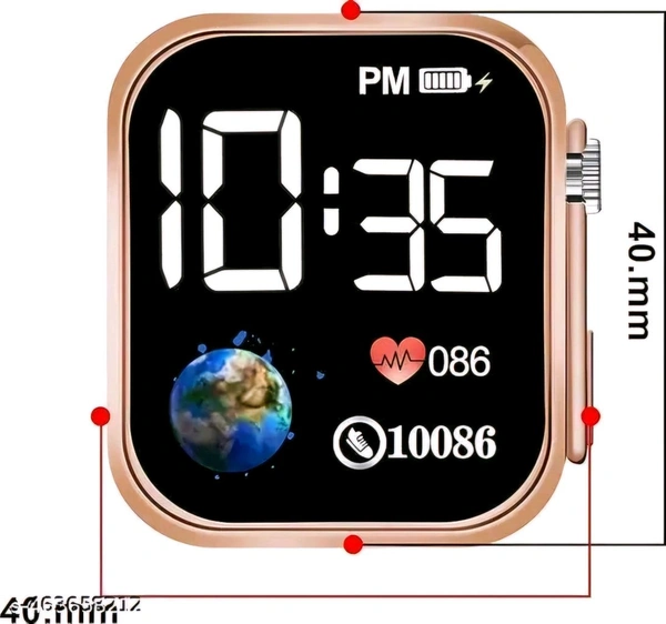 Kid's Digital Smart Led Watch For Boys & Girls Playful Kids' Watch – Adjustable Strap and Fun Designs for Little Ones, Durable Kids' Watch with Digital Display – Perfect for Active Children - Web Orange