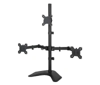 3 Monitor Stand Fully Adjustable Up to 27 inch (New) - Black, A