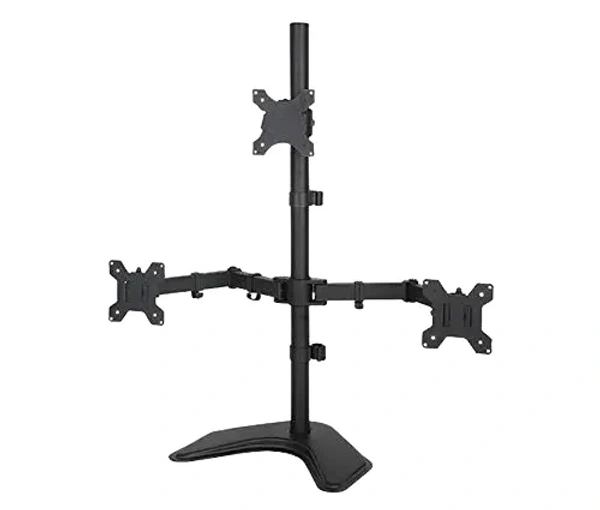 3 Monitor Stand Fully Adjustable Up to 27 inch (New) - Black, A
