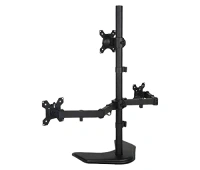 3 Monitor Stand Fully Adjustable Up to 27 inch (New) - Black, A