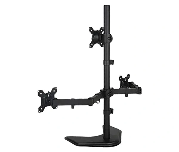 3 Monitor Stand Fully Adjustable Up to 27 inch (New) - Black, A