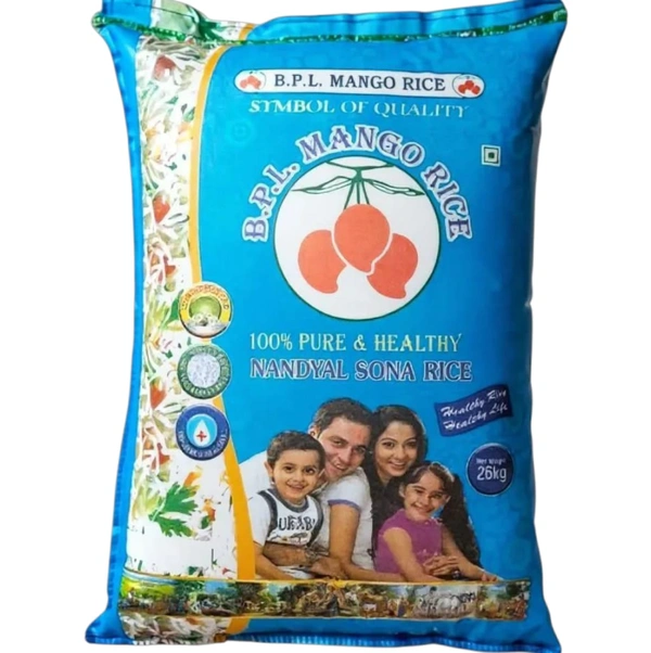 Three Mango Sonamasoori (Raw) Rice - 26 KG