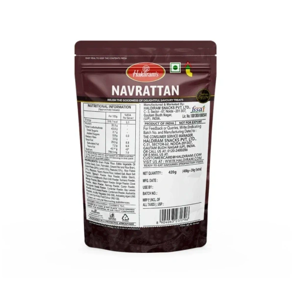 Haldiram's Navratan Mixture Namkeen - 420 gm