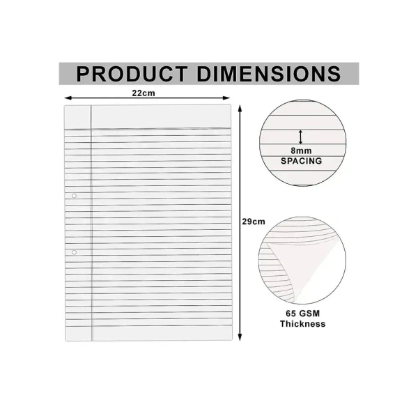 Creative Space Assignment A4 Sheets (One Side Ruled) 1 pack (20 sheets)