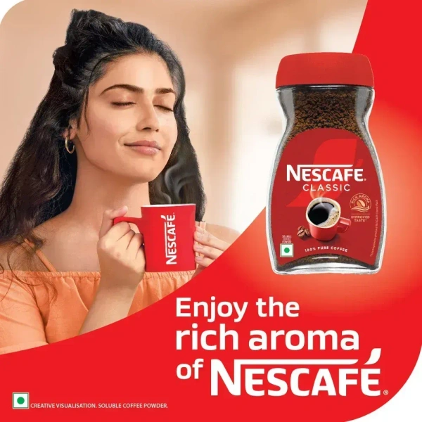 Nescafe Classic Instant Coffee Powder - 100% Pure Coffee - 24 g