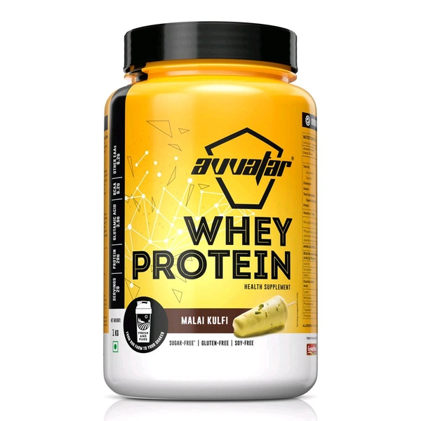 Avvatar Whey Protein 1 Kg | Malai Kulfi Flavour