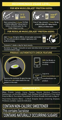 Muscle Blaze MuscleBlaze Whey Gold, 100% Whey Protein, 1kg
