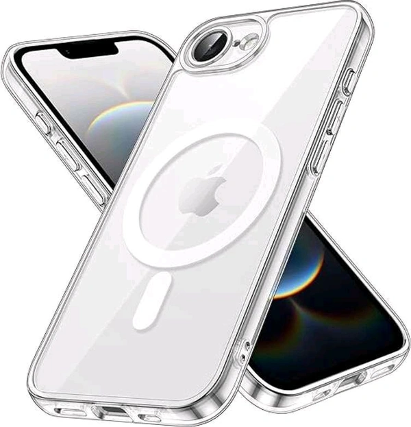 Iphone 16e Case | Clear Magnetic Hard Polycarbonate Shockproof Magsafe Mobile Case Cover