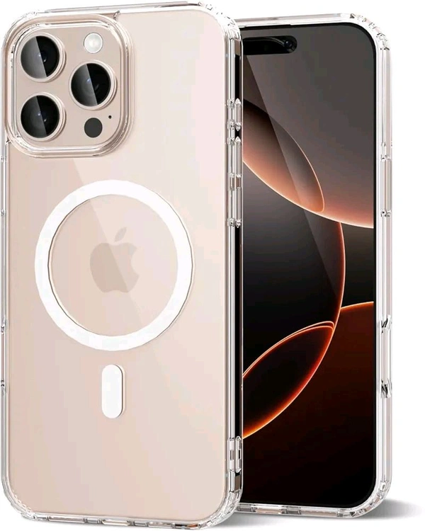  Case for iPhone 16 Pro Compatible with Magnetic Charging- Premium Transparent Protective Cover with Enhanced Durability