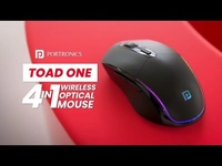 PORTRONICS TOAD ONE RECHARGEABLE WIRLESS MOUSE - Black