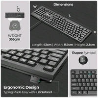Foxin Wired Keyboard - Black
