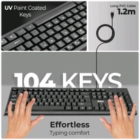 Foxin Wired Keyboard - Black