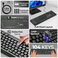 Foxin Wired Keyboard - Black