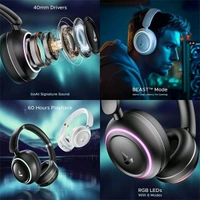 Boat Rockerz 480 Headphones - Black