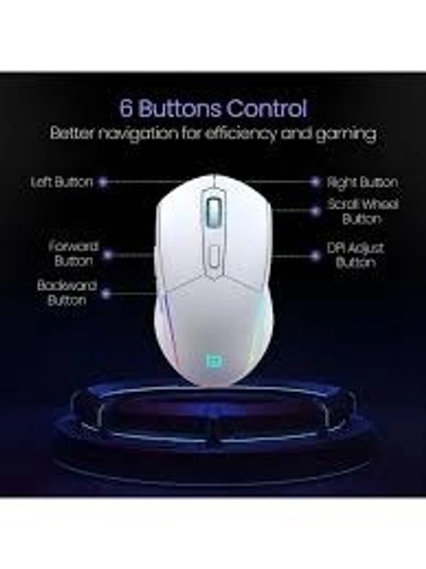 PORTRONICS TOAD ONE RECHARGEABLE WIRLESS MOUSE - White