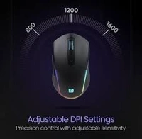 PORTRONICS TOAD ONE RECHARGEABLE WIRLESS MOUSE - Black