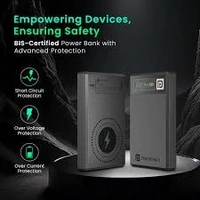 PORTRONICS LUXCELL MAGCLICK 10K MAGNETIC POWER BANK - Gray
