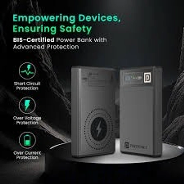PORTRONICS LUXCELL MAGCLICK 10K MAGNETIC POWER BANK - Gray