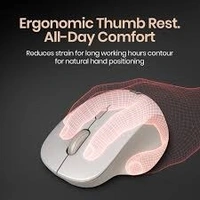 PORTRONICS TOAD GO RECHARGEABLE WIRLESS MOUSE - White