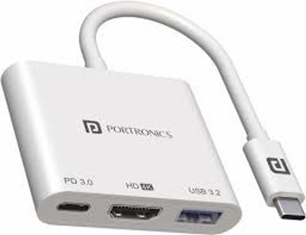 PORTRONICS C-KONNECT ( USB -C MULTIPORT HUB ) - White