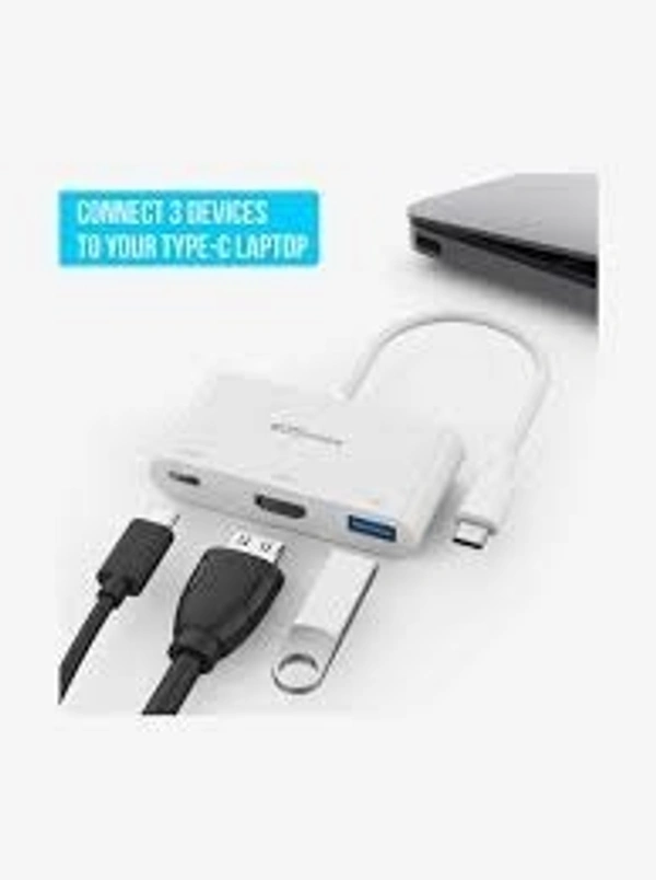 PORTRONICS C-KONNECT ( USB -C MULTIPORT HUB ) - White
