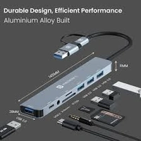 PORTRONICS MPORT 8 PLUS ( 8 -IN 1 USB - C HUB ) - Gray
