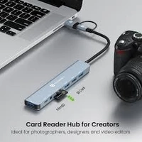 PORTRONICS MPORT 8 PLUS ( 8 -IN 1 USB - C HUB ) - Gray