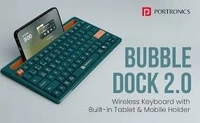 PORTRONICS BUBBLE DOCK 2.0 WIRLESS KEYBOARD & TABLET HOLDER - Green