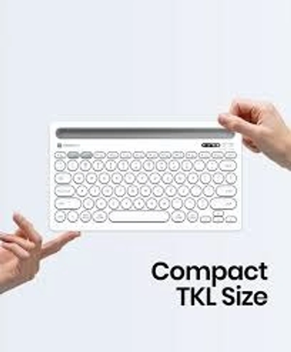 PORTRONICS BUBBLE DOCK RECHARGEABLE WIRLESS KEYBOARD - White